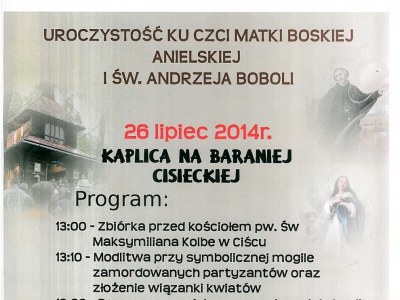 Uroczystości ku czci Matki Boskiej Anielskiej i św. Andrzeja Boboli - zdjęcie1