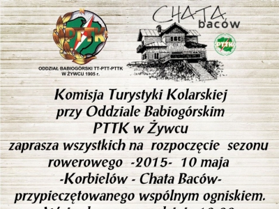 Rozpoczęcie sezonu rowerowego 2015 - Korbielów Chata Baców - zdjęcie1