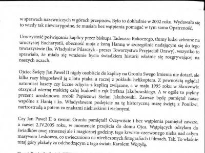 20-lecie Kaplicy naGroniu Jana Pawła II - zdjęcie2