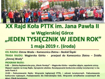 XX Rajd Koła PTTK im. Jana Pawła II w Węgierskiej Górce - zdjęcie1