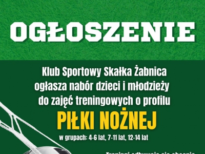 Klub Sportowy Skałka Żabnica ogłasza nabór! - zdjęcie1