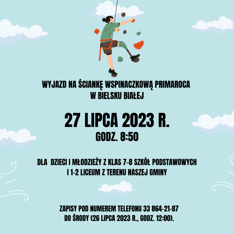 Wyjazd na ściankę wspinaczkową