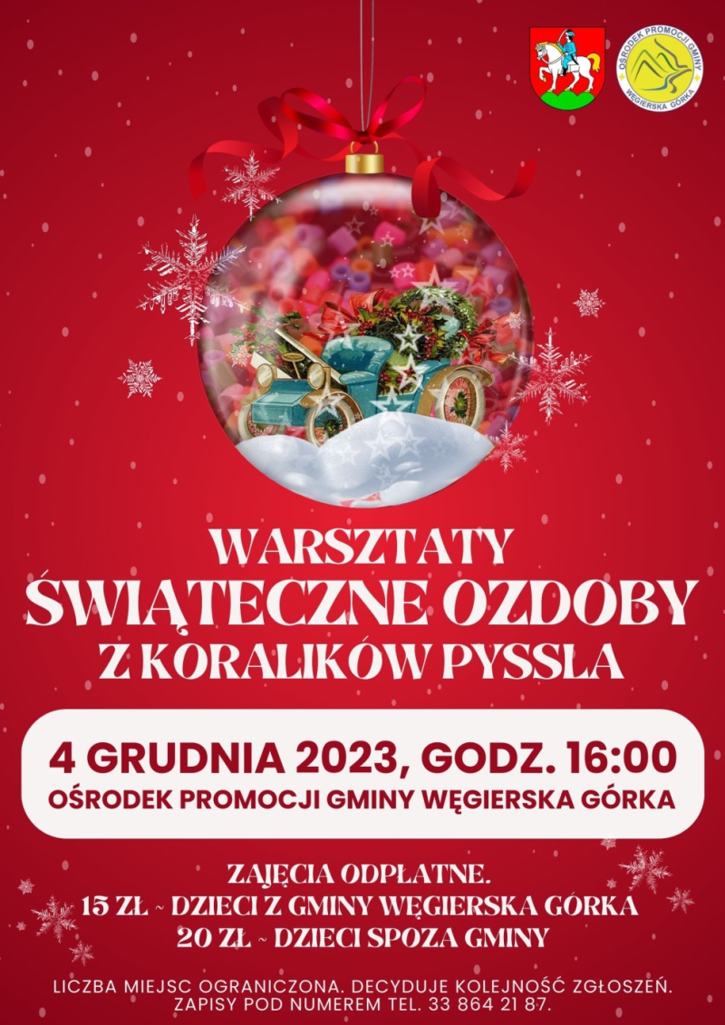 Świąteczne ozdoby z koralików pyssla - warsztaty